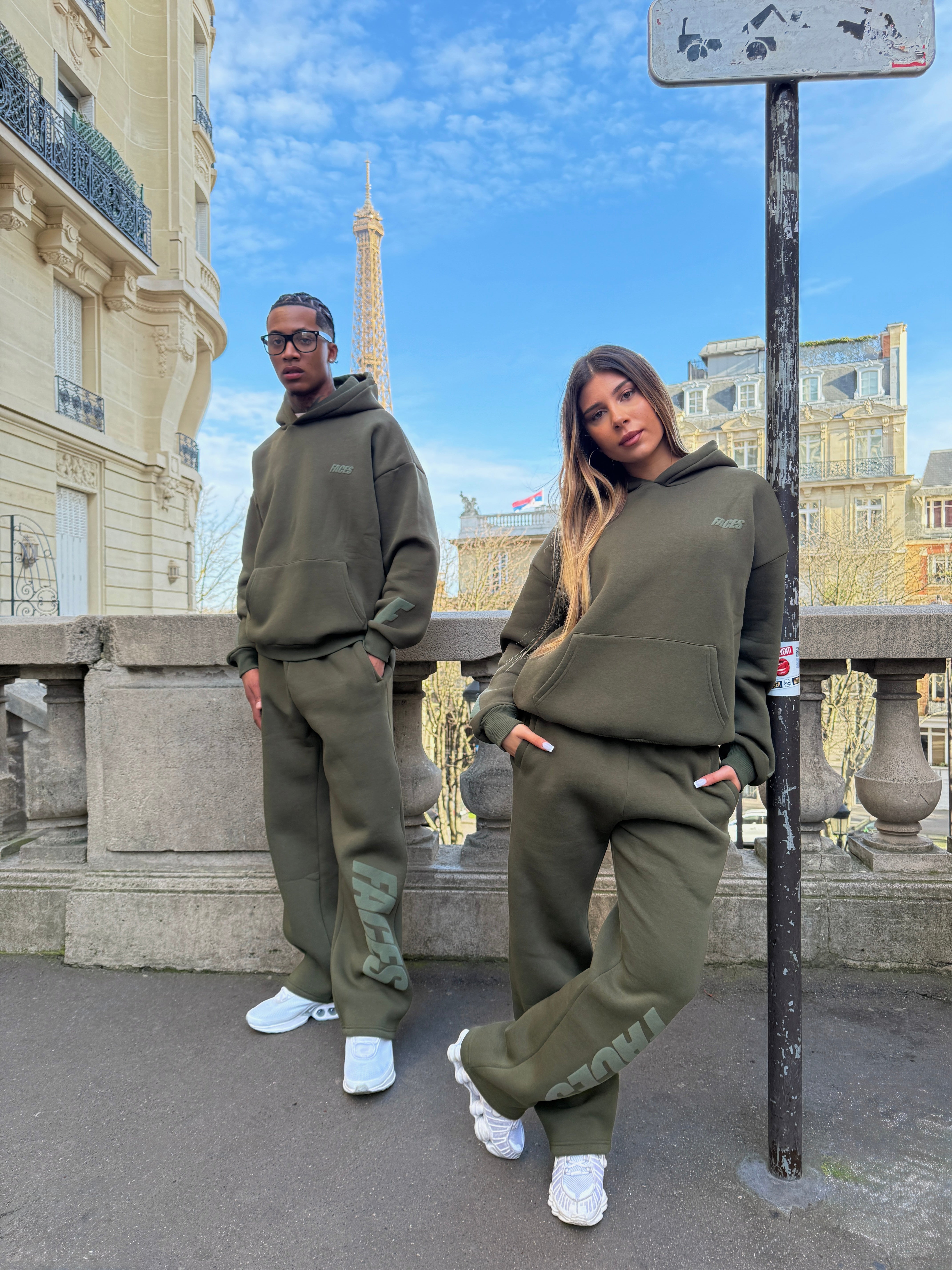 FACES CLOUDED PANTS | MILITARY GREEN