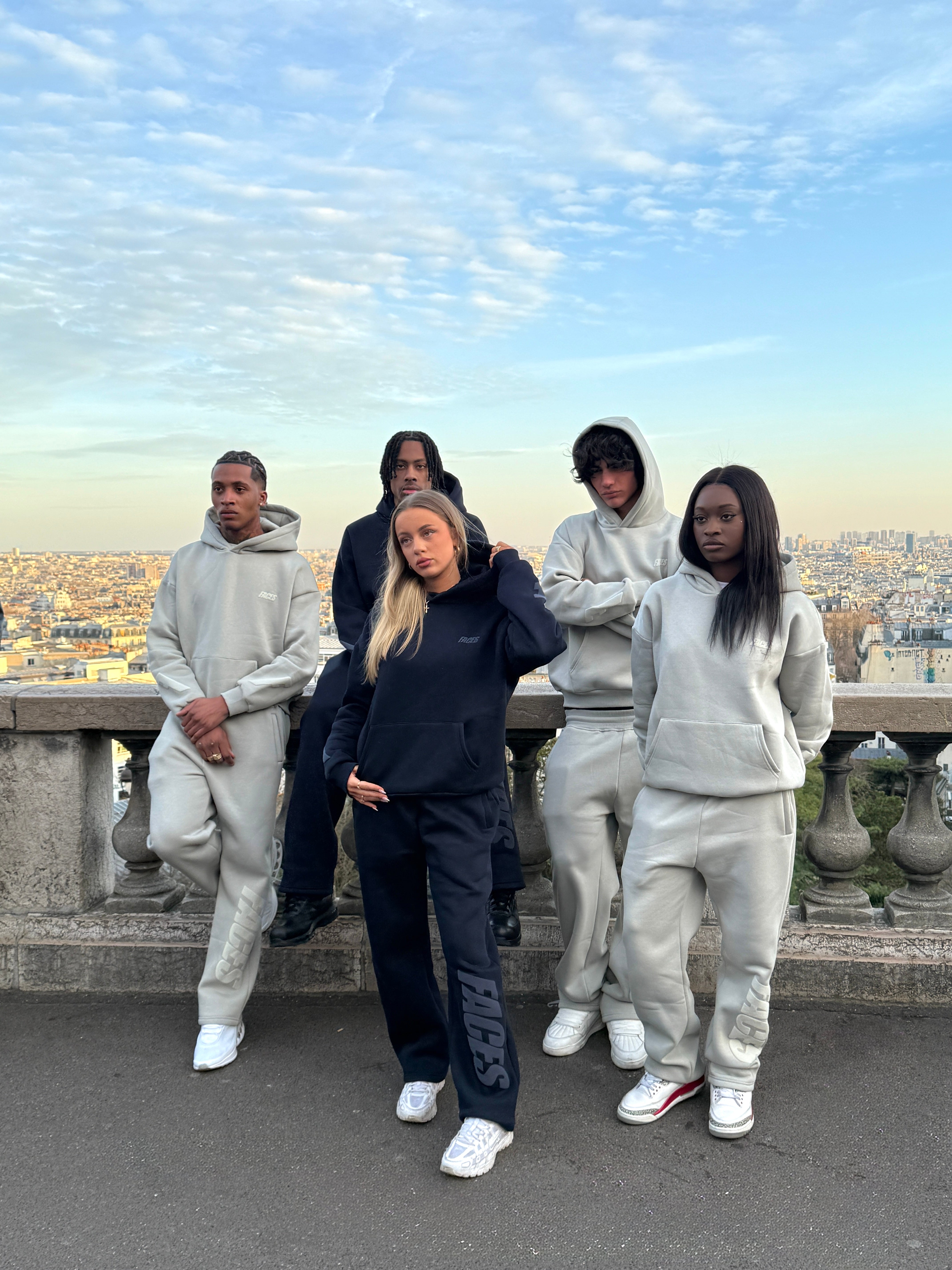 FACES CLOUDED HOODIE | FROSTED GREEN