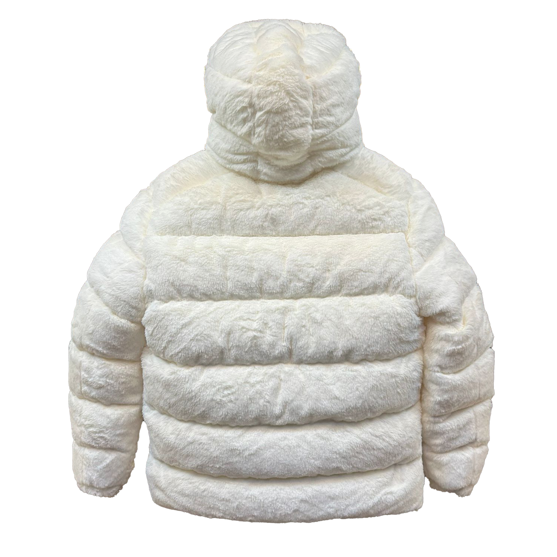 FACES FUR PUFFERJACKET I OFF WHITE