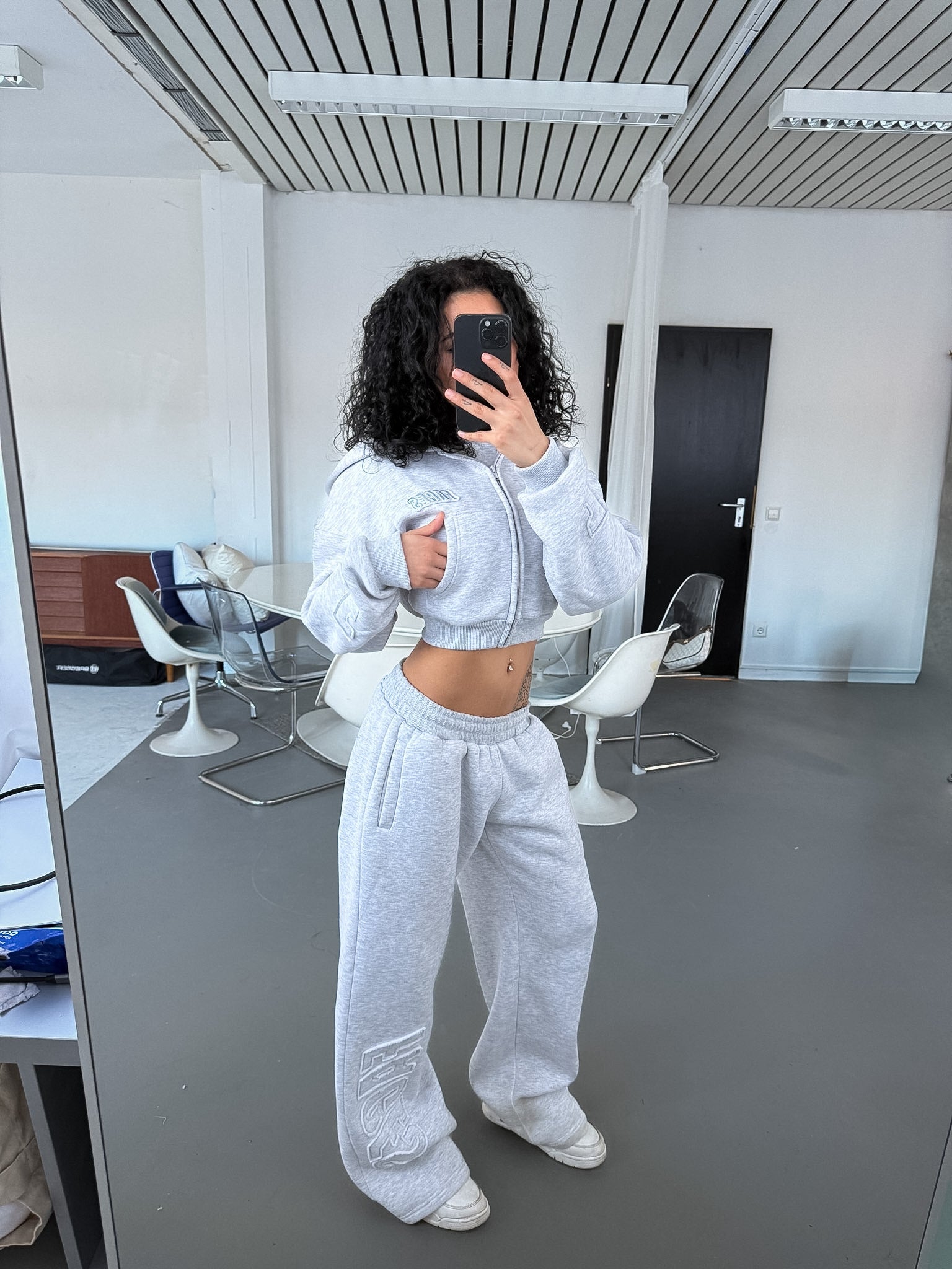 FACES CLOUDED™ WOMEN ZIPPER I SNOW GREY