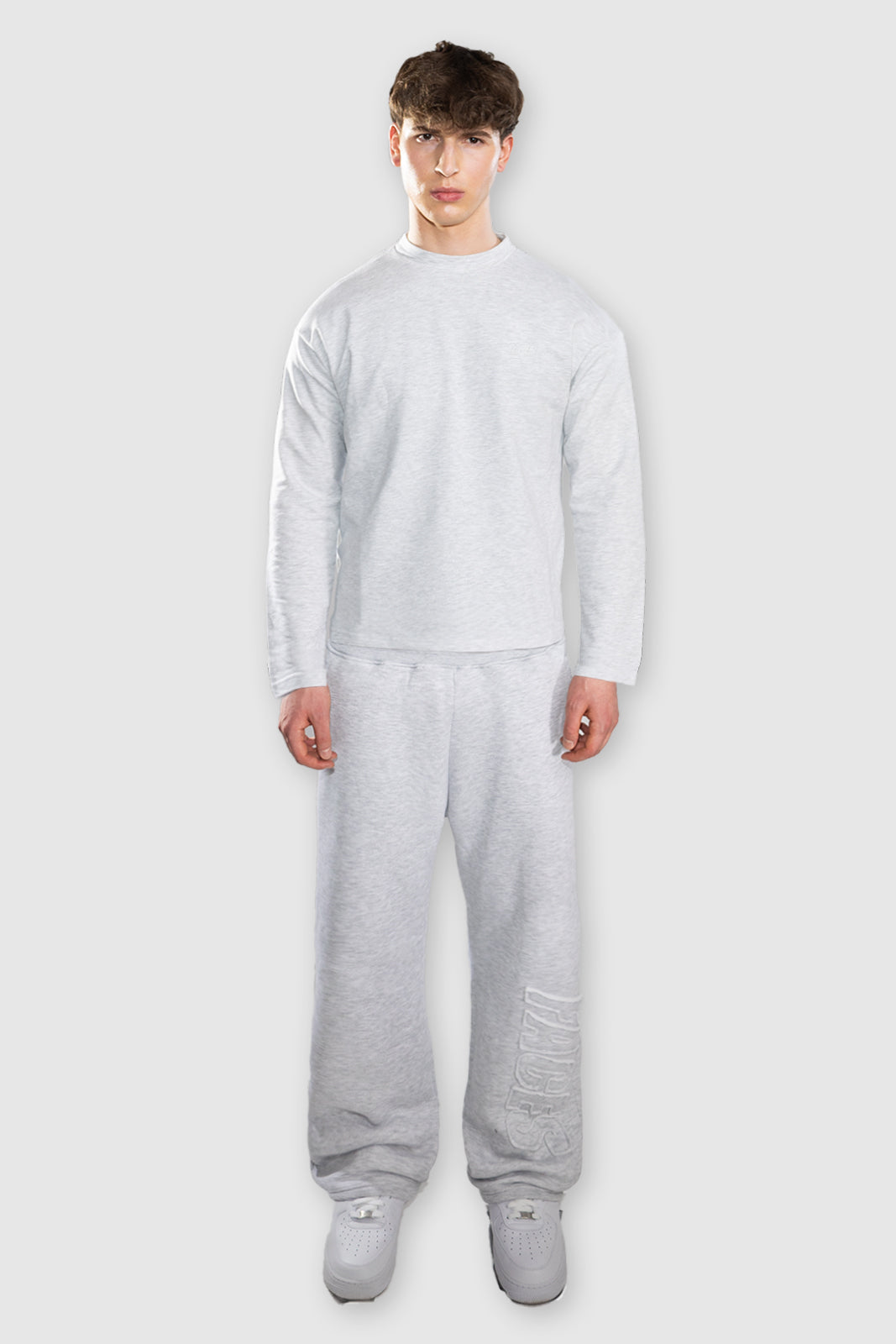 FACES CLOUDED™ LONGSLEEVE I SNOW GREY