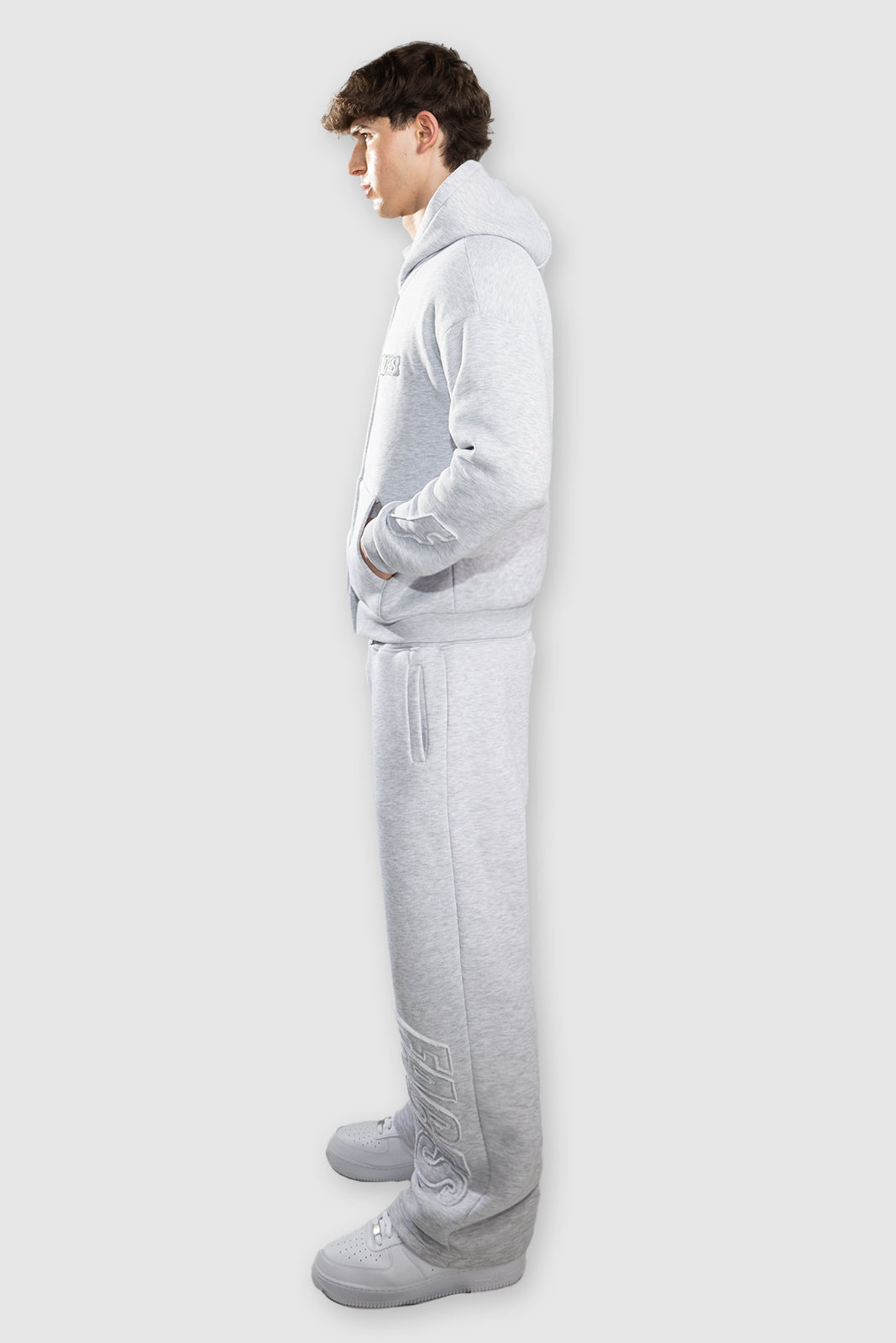 FACES CLOUDED™ ZIPPER I SNOW GREY