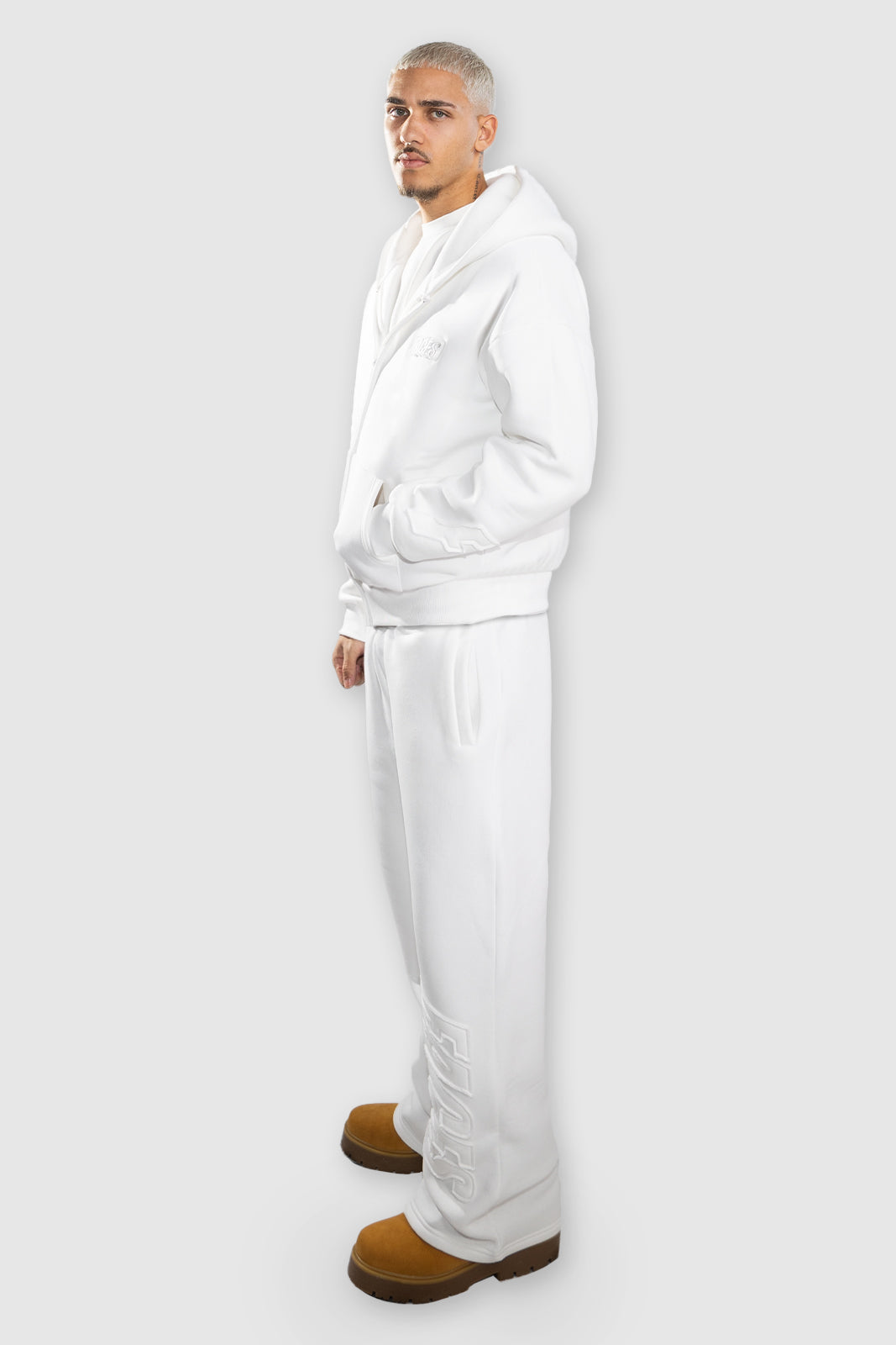 FACES CLOUDED ZIPPER I SNOW WHITE