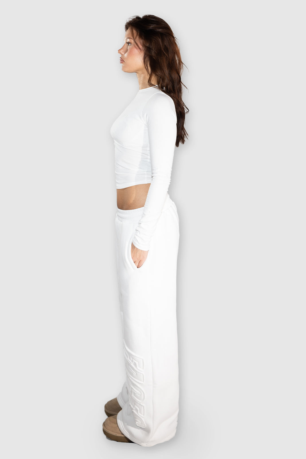 FACES CLOUDED™ WOMEN PANTS I SNOW WHITE