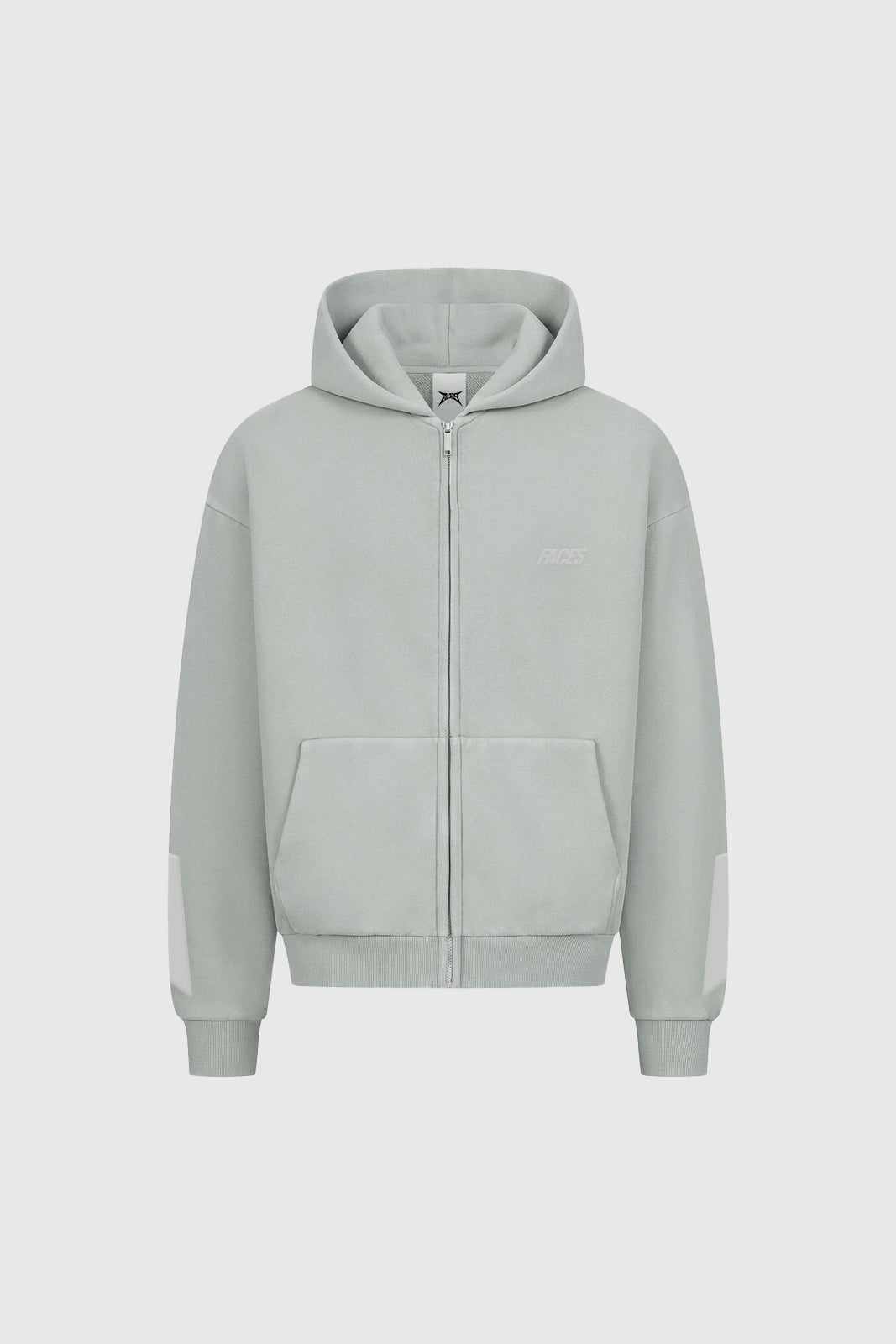 FACES CLOUDED ZIPPER | FROSTED GREEN