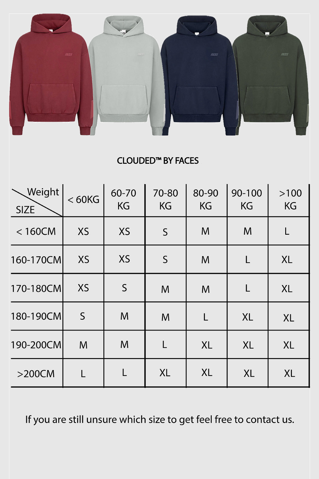 FACES CLOUDED™ LONGSLEEVE I SNOW GREY