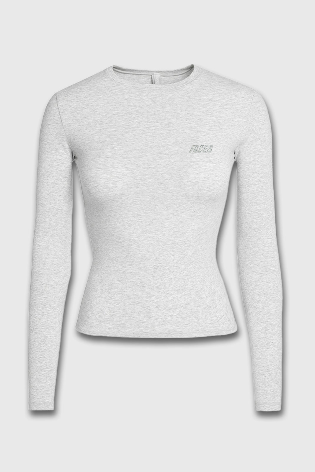 FACES CLOUDED™ WOMEN LONGSLEEVE I SNOW GREY
