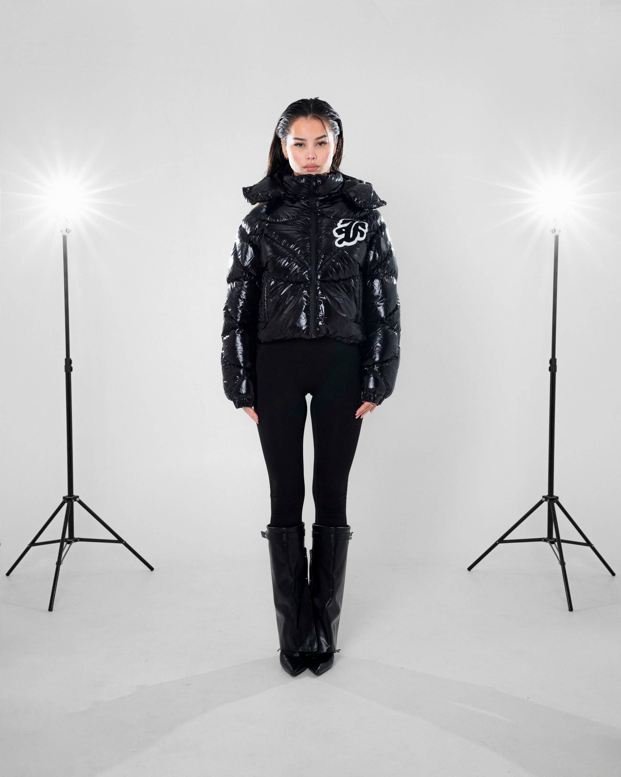 SPACESUIT WOMEN PUFFERJACKET - V3 | SHINY OBSIDIAN