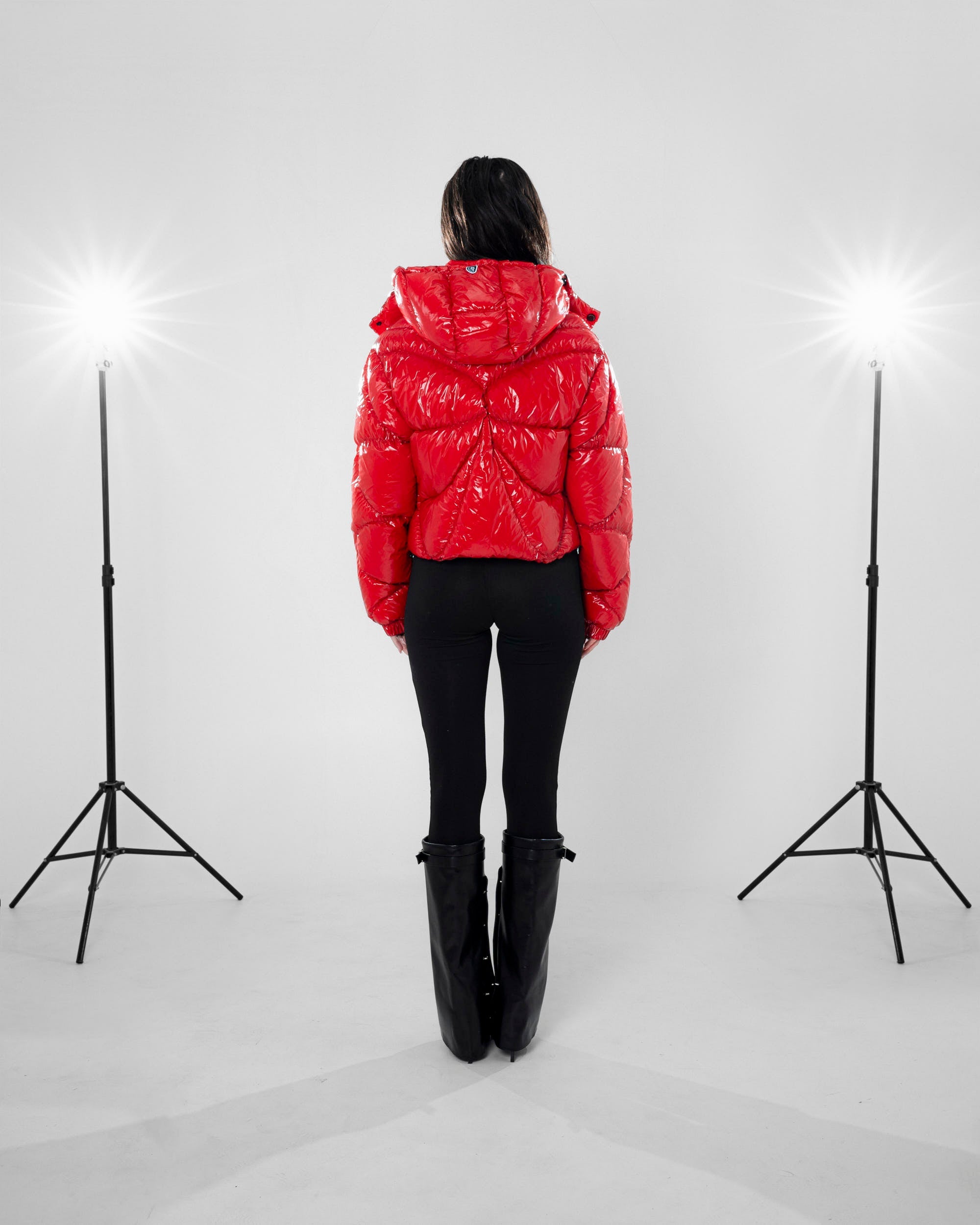 SPACESUIT WOMEN PUFFERJACKET - V3 | SHINY INFRA RED