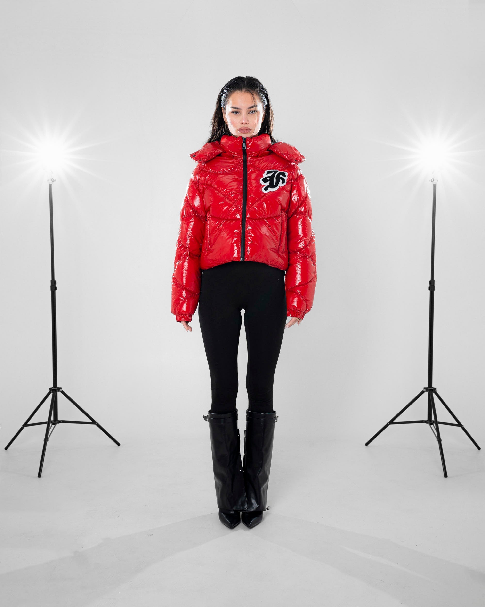 SPACESUIT WOMEN PUFFERJACKET - V3 | SHINY INFRA RED