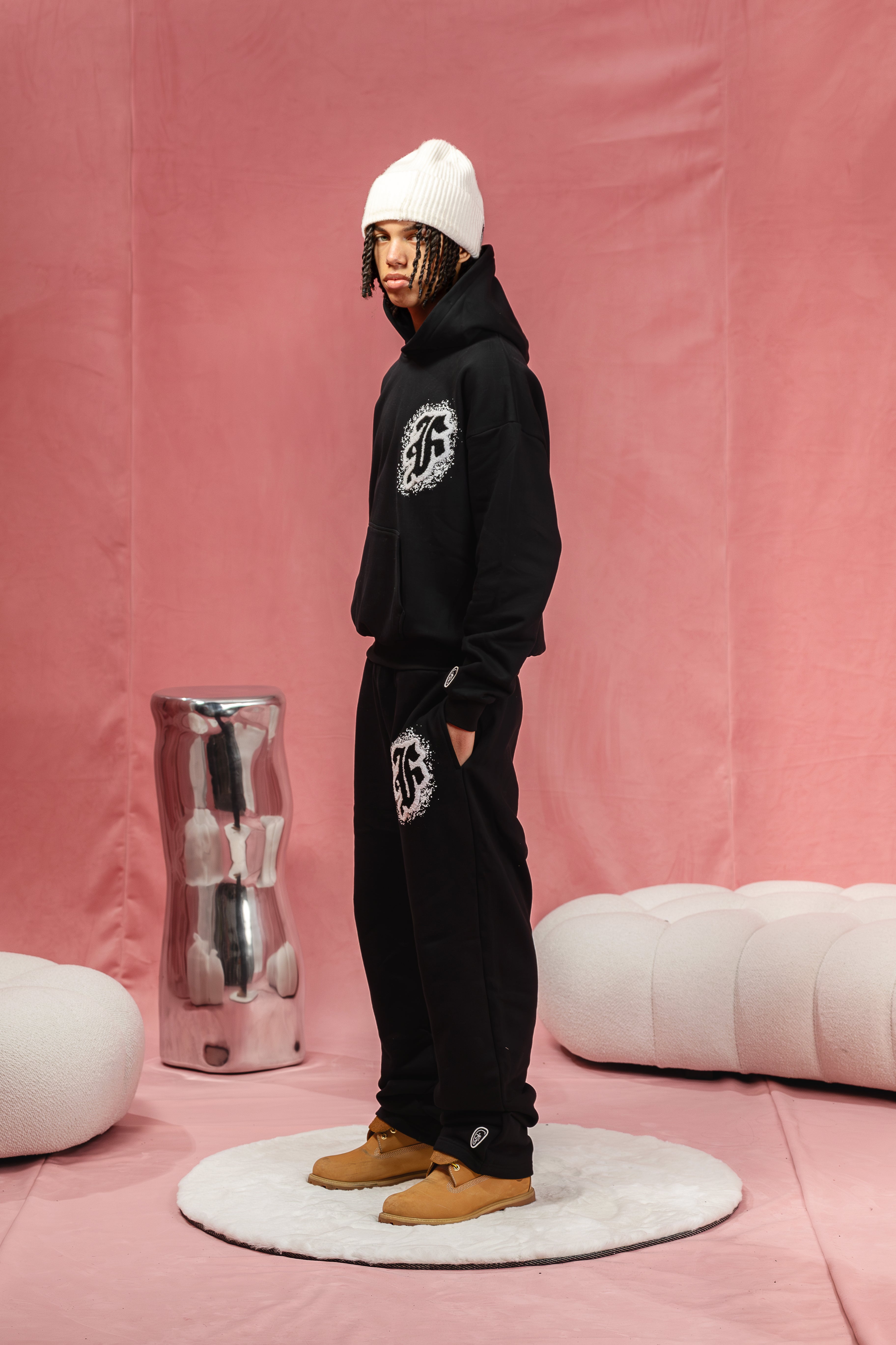 FACES F SPLASH HOODIE I PITCH BLACK