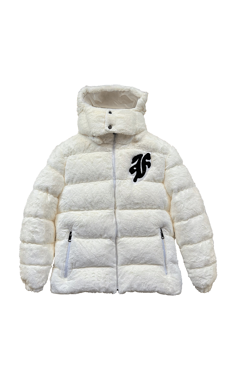 Fur Puffer Jacket by FACES Off White1