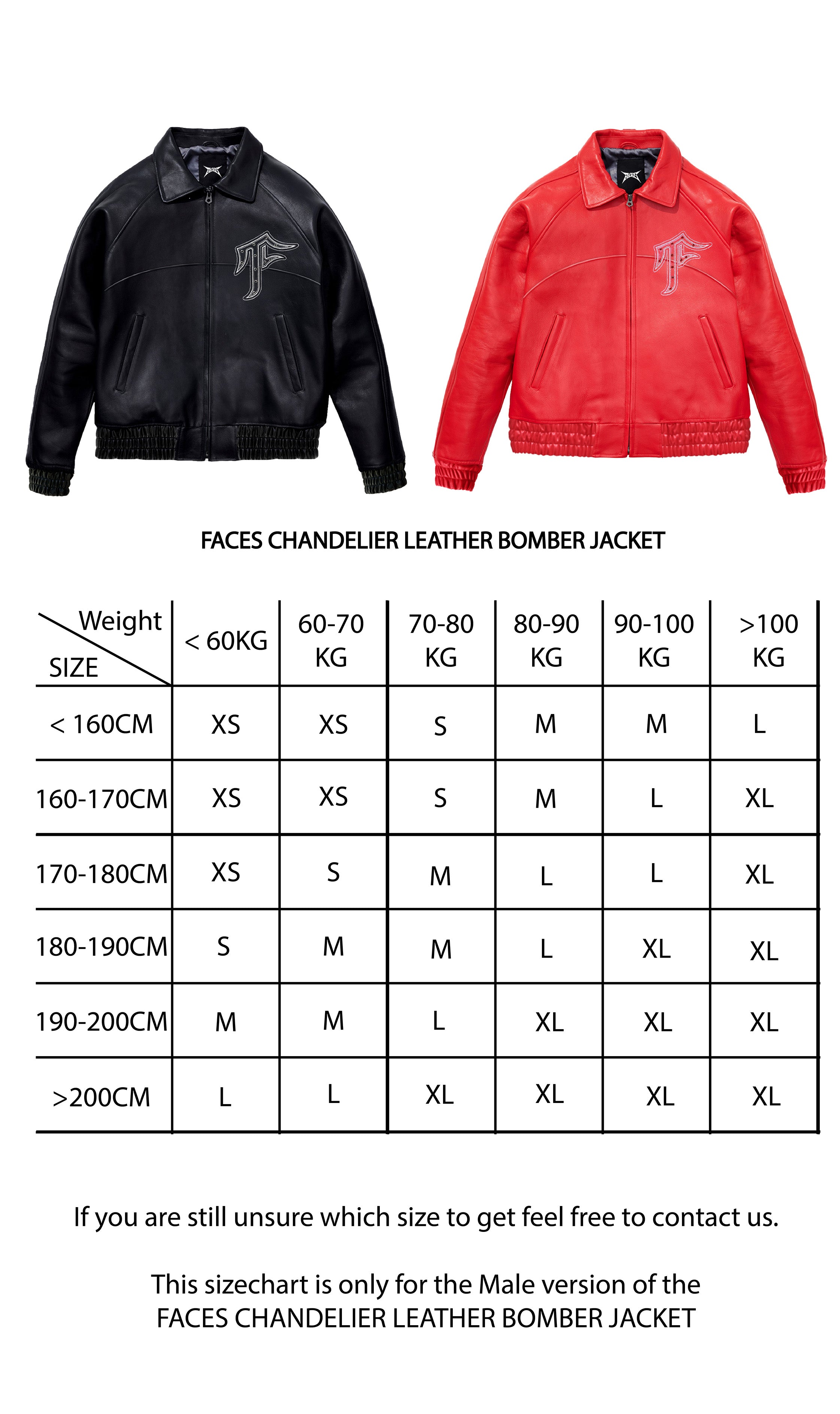 FACES CHANDELIER LEATHER JACKET | BLACK