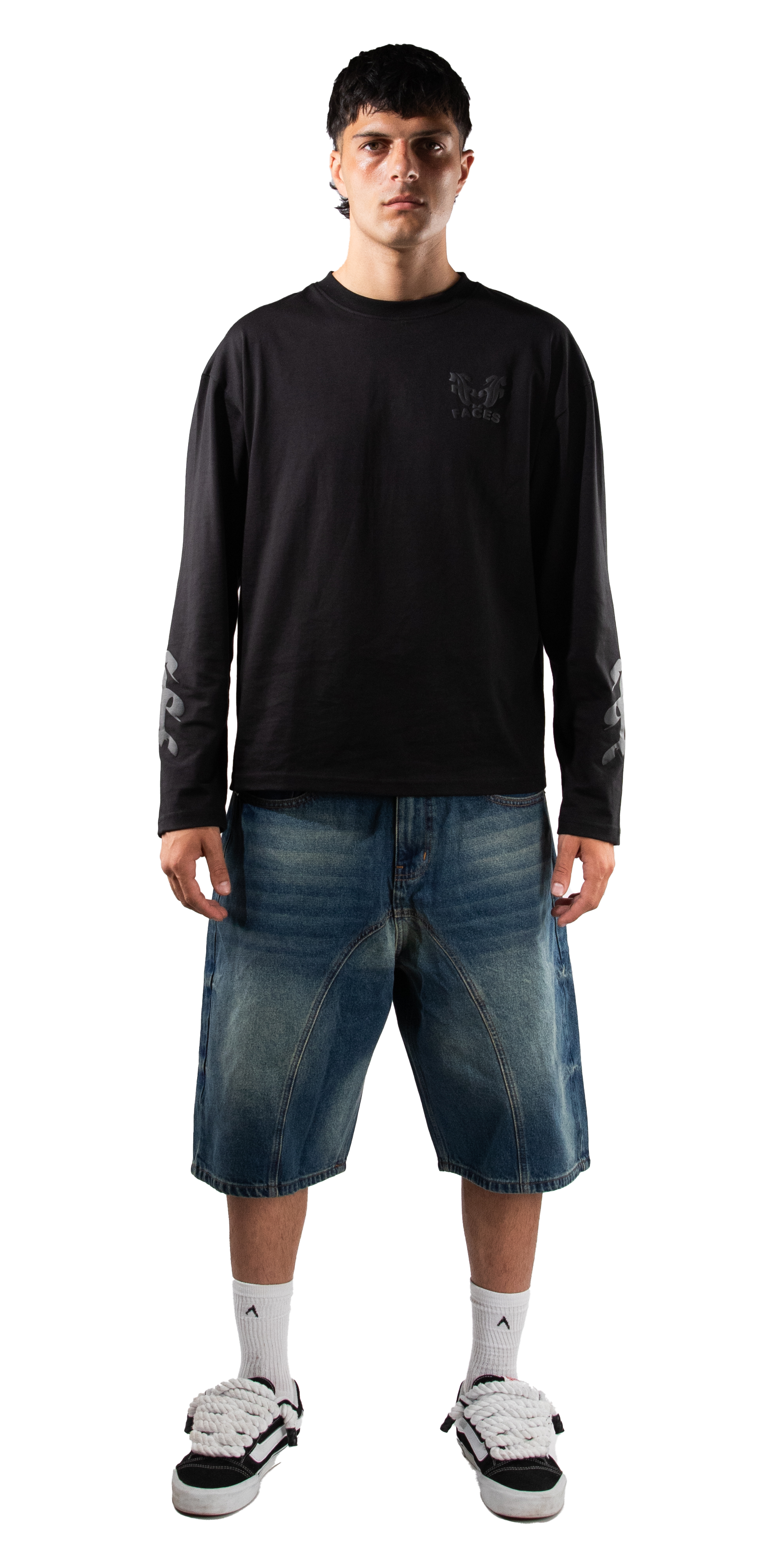 FACES ELEGANT LONGSLEEVE I BLACK