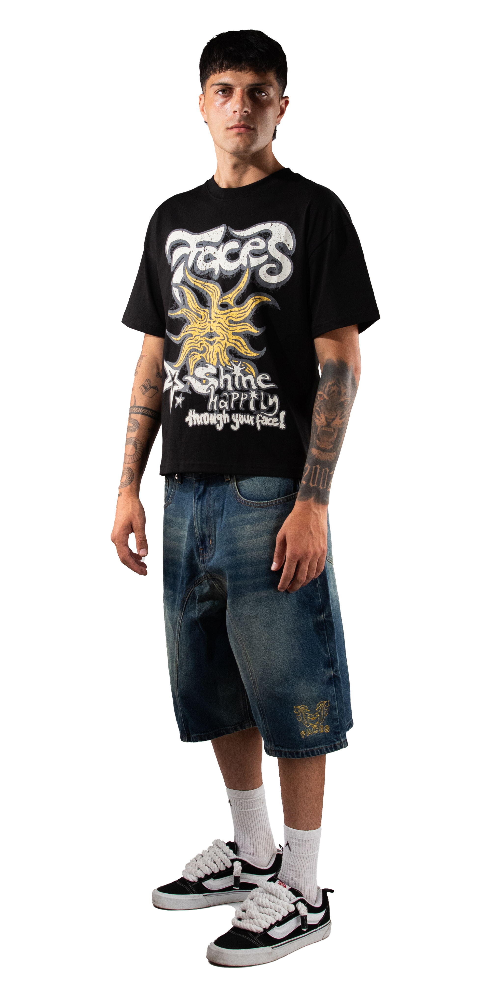 FACES VINTAGE SUNLIGHT SHIRT I BLACK