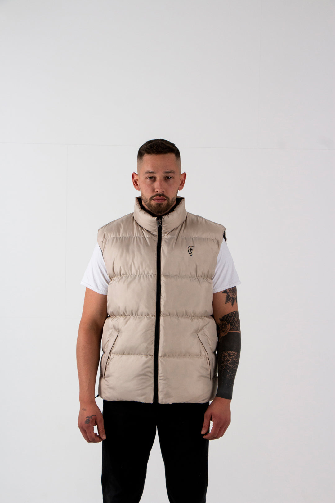 Beige Puffer Vest
