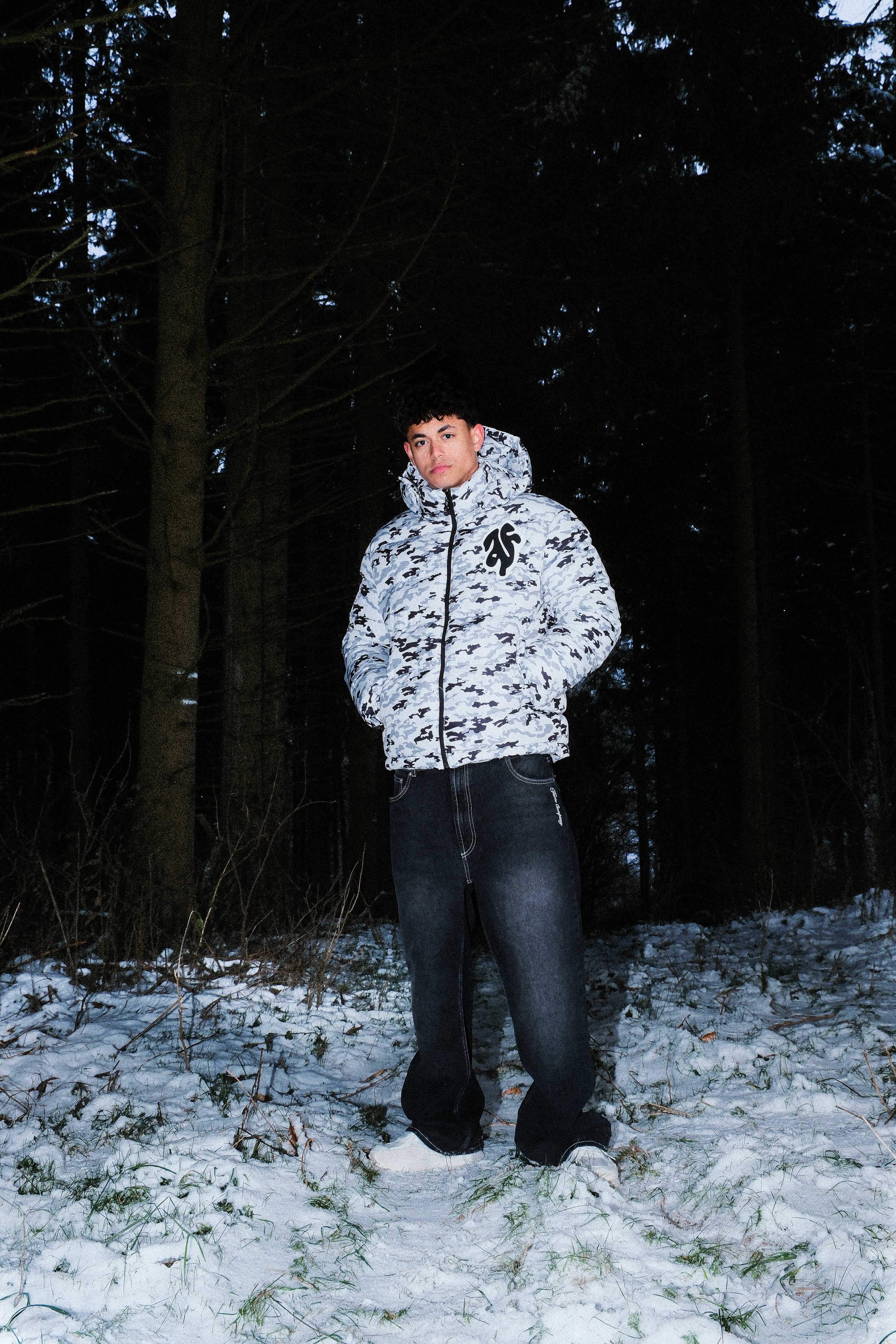 FACES CAMOUFLAGE PUFFERJACKET I SNOW CAMO