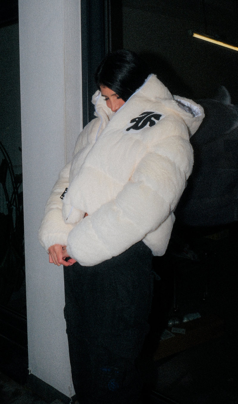 FACES FUR WOMEN PUFFERJACKET I OFF WHITE