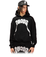 FACES PAINT TRAIL HOODIE I PITCH BLACK