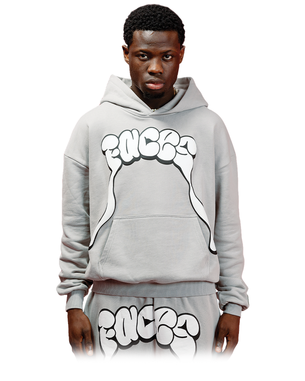 FACES PAINT TRAIL HOODIE I PEARL GREY