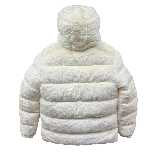 FACES FUR PUFFERJACKET I OFF WHITE