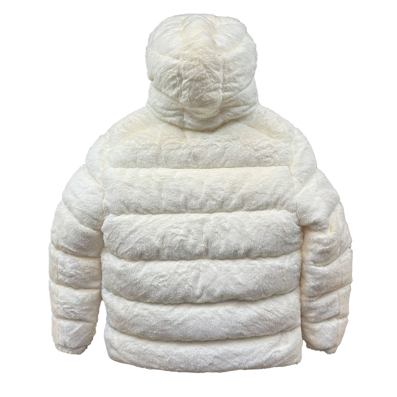 FACES FUR PUFFERJACKET I OFF WHITE