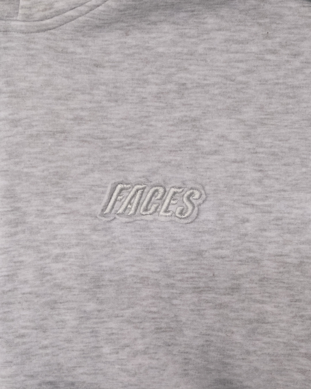 FACES CLOUDED ZIPPER I SNOW GREY