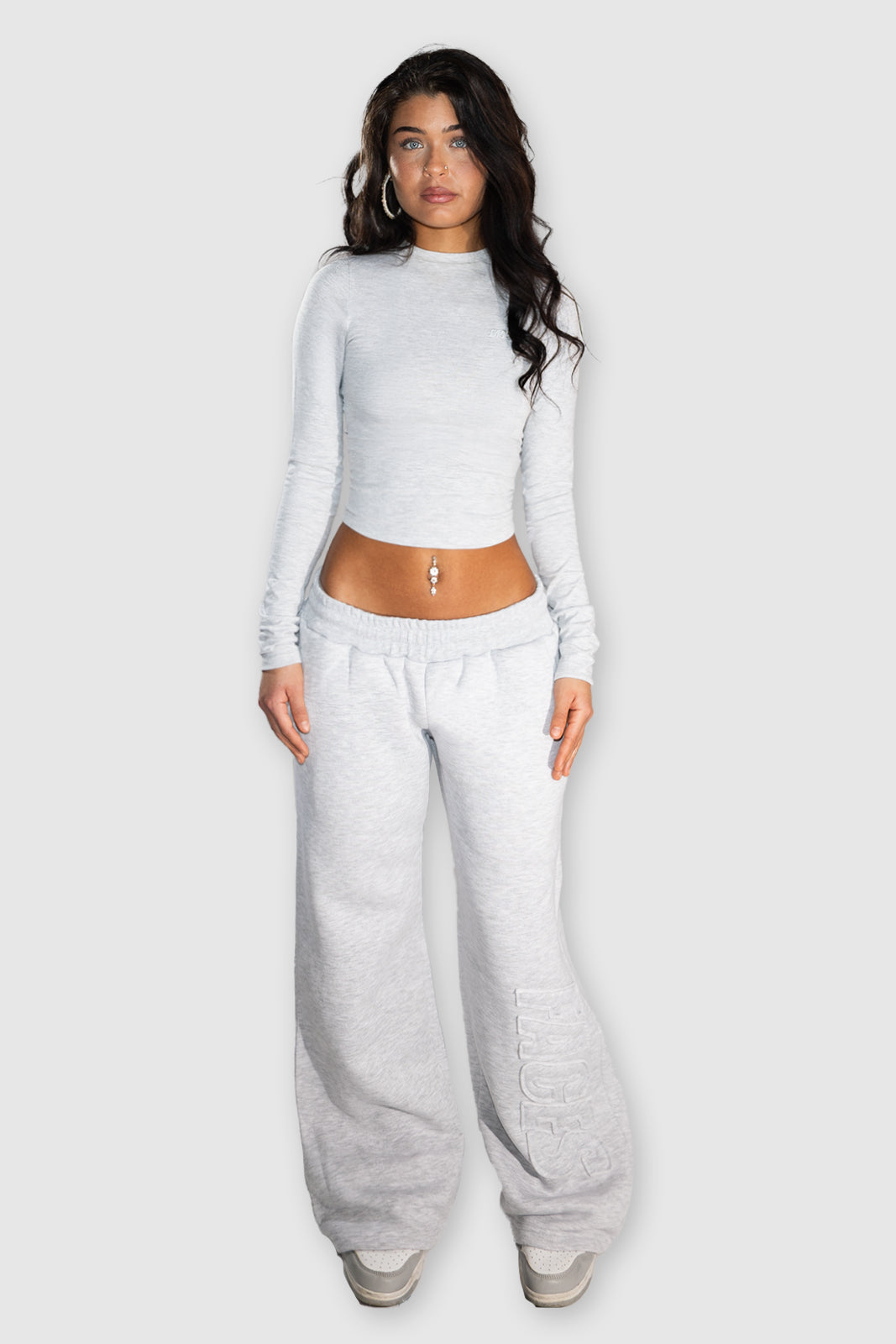 FACES CLOUDED WOMEN LONGSLEEVE I SNOW GREY