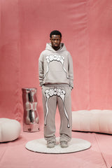 FACES PAINT TRAIL HOODIE I PEARL GREY