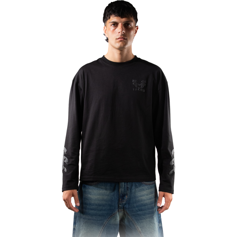 FACES ELEGANT LONGSLEEVE I BLACK