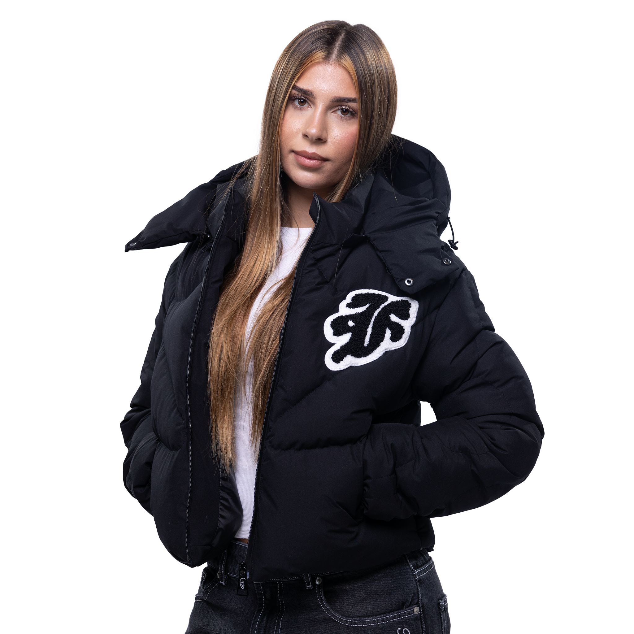 THE SPACESUIT WOMEN PUFFERJACKET I MATT BLACK