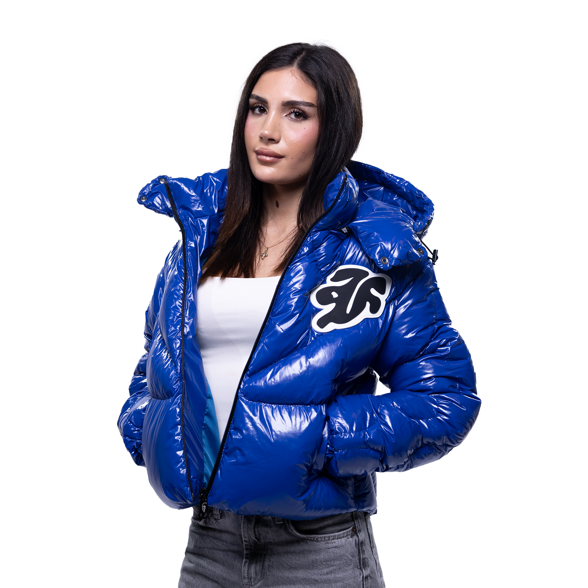 THE SPACESUIT WOMEN PUFFERJACKET I SHINY LAPIS